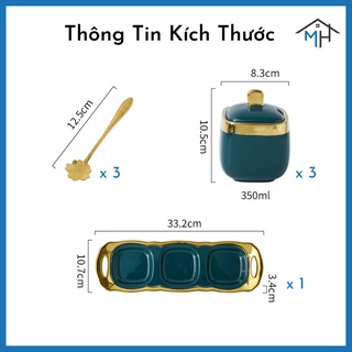 Set 3 hũ đựng gia vị