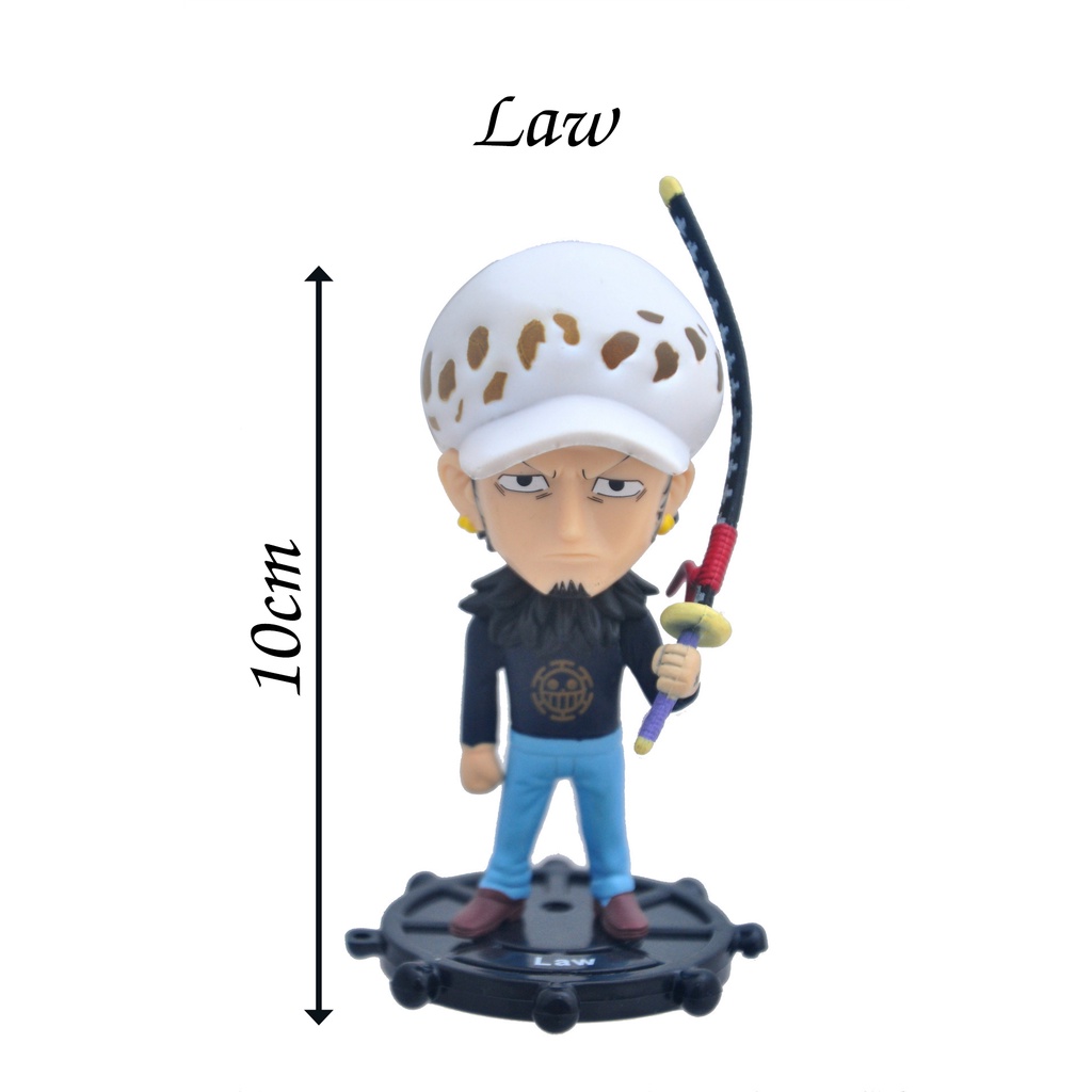 Mô hình các nhân vật trong One Piece 10cm (Luffy, Zoro, Sanji, Law, Râu Trắng và Doflamingo)