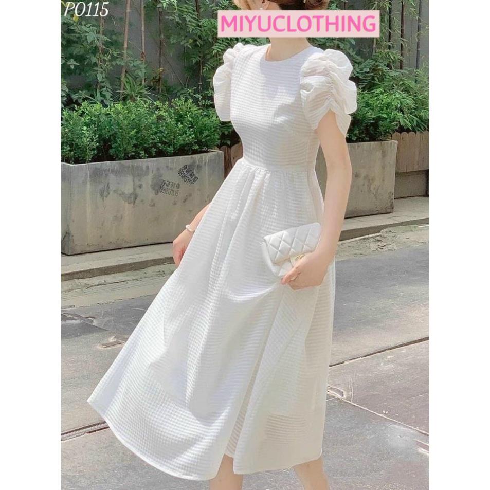 Váy đi tiệc cưới dễ thương đầm dạo phố chụp hình kỉ yếu dáng xòe sang trọng MiyuClothing