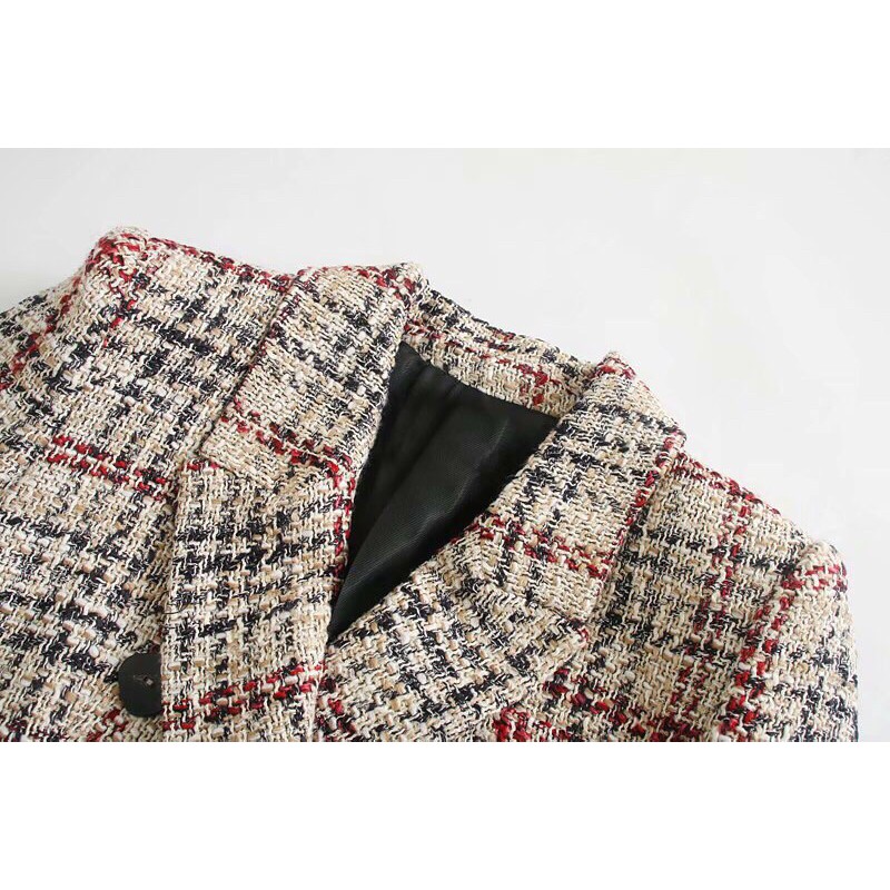 Áo blazer dạ tweed xuất dư