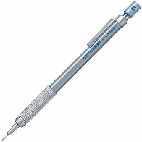 Chì Bấm Cơ Khí Pentel Graphgear 500 Cao Cấp Nhật Bản 0.3/0.5/0.7 - Chì kim Pentel thân kim loại