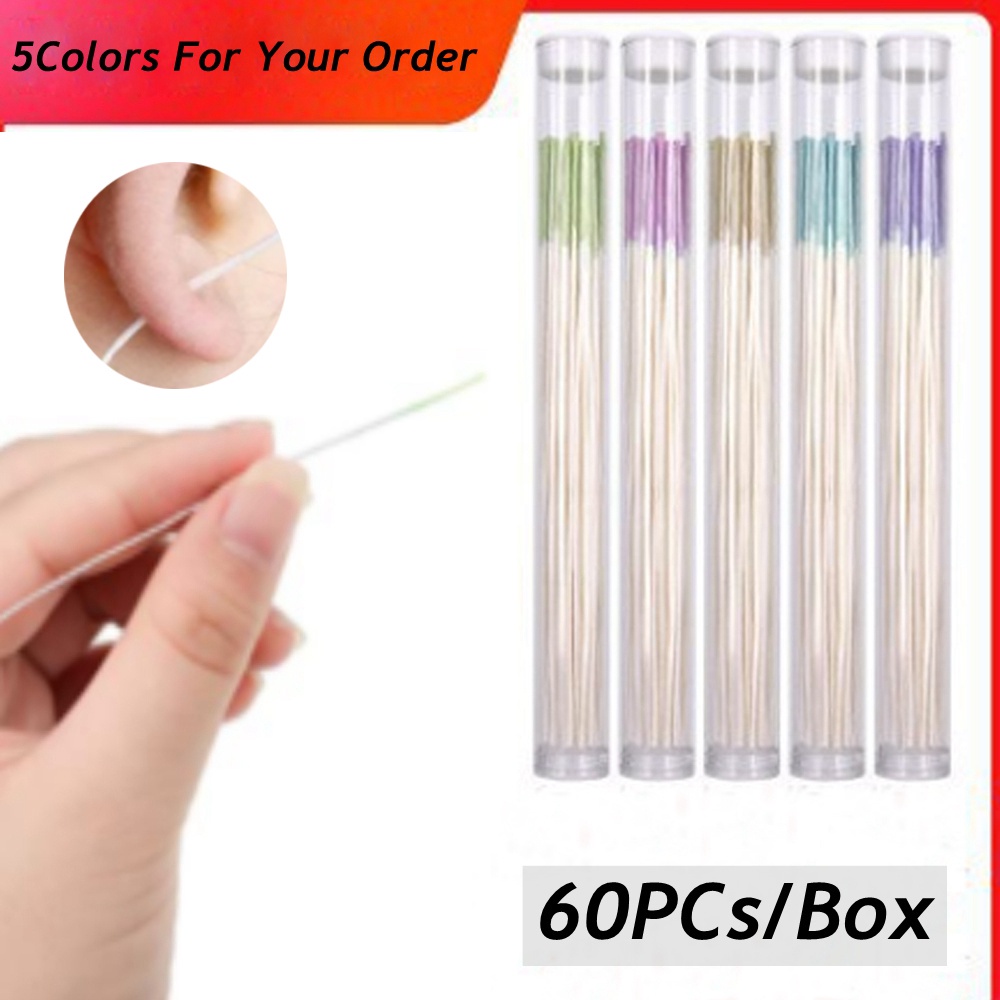 Set 60 dụng cụ vệ sinh lỗ tai sử dụng một lần nhiều màu sắc tùy chọn tiện lợi