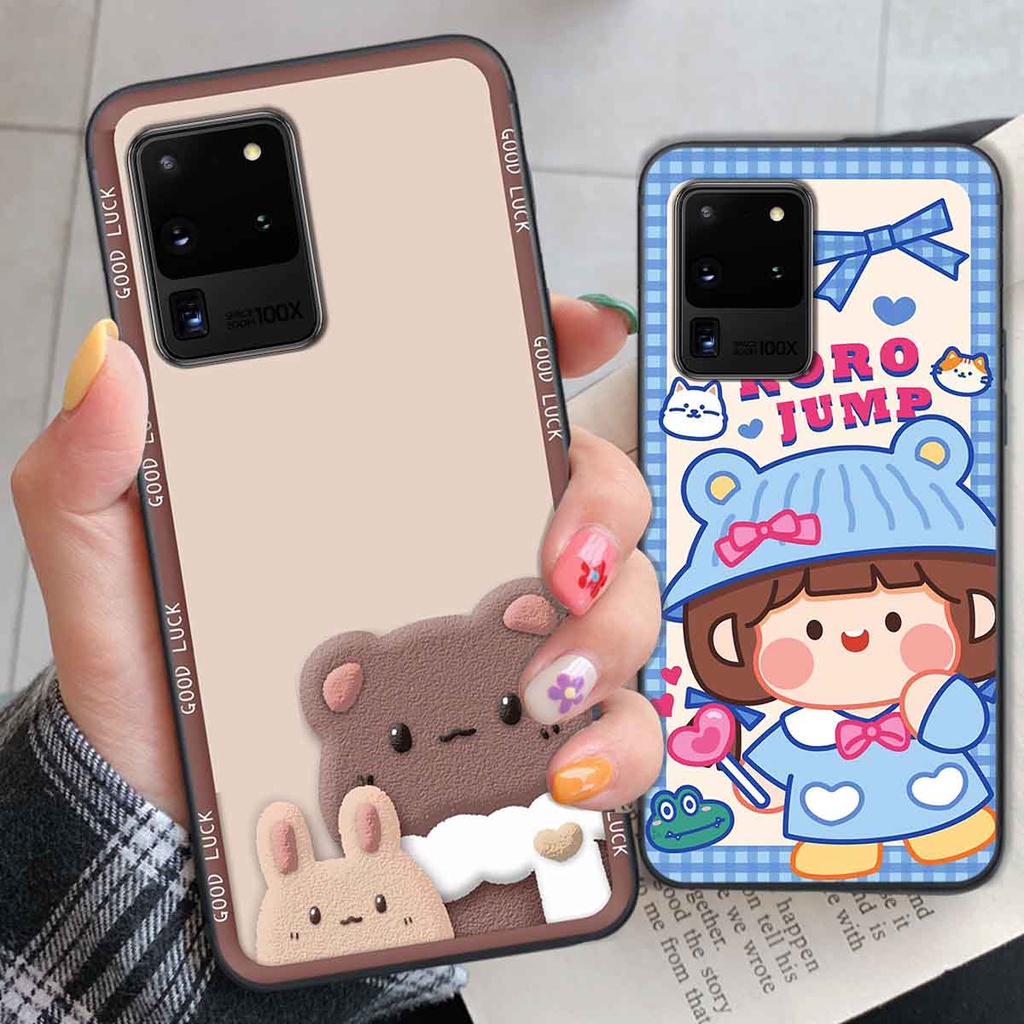 Ốp Samsung S20 Ultra bear brick, gấu đáng yêu, dễ thương