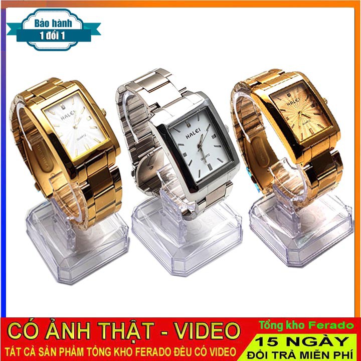 Đồng hồ nam Halei mặt vuông