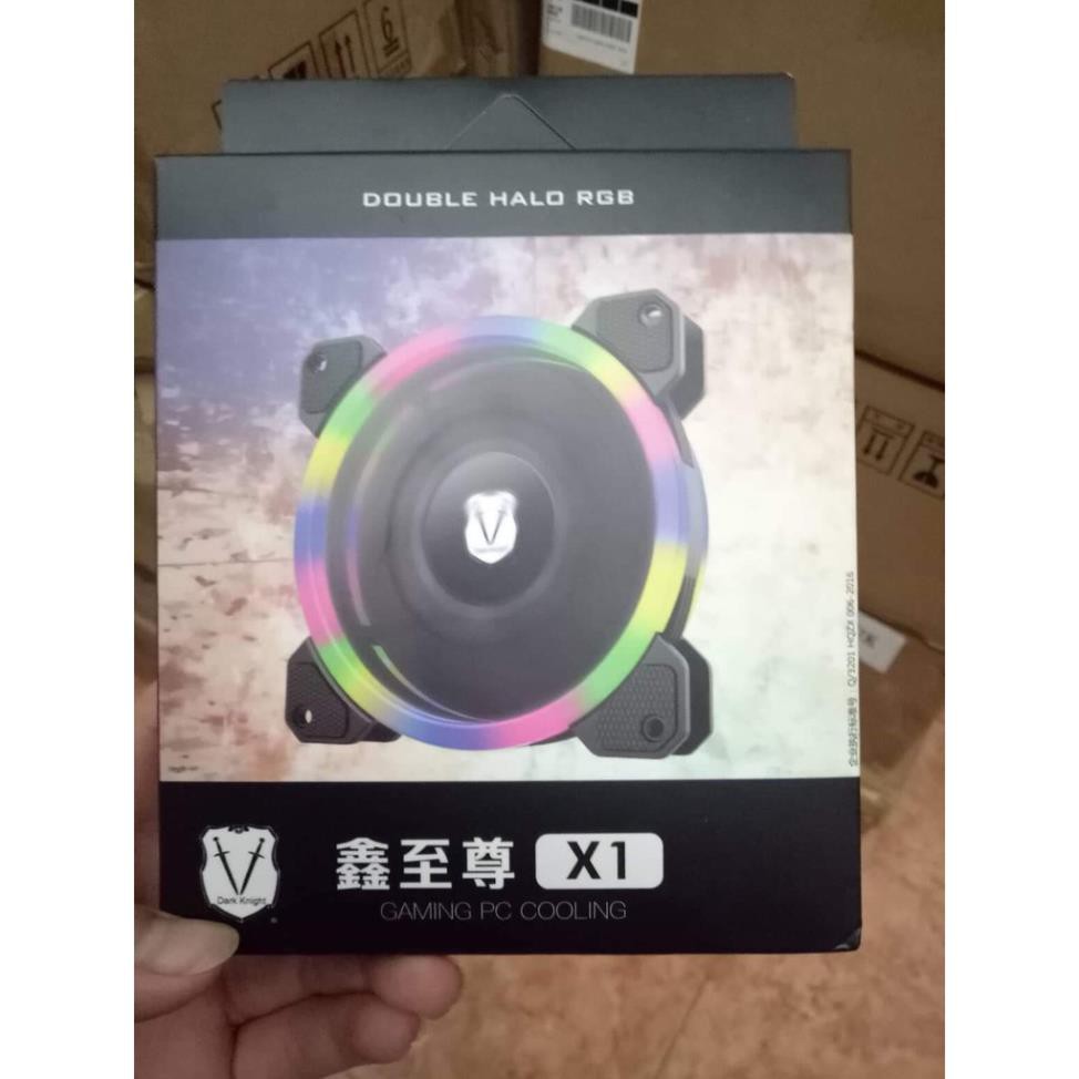 Fan Case RGB 12cm Dark Knight X1 full box - gắn nguồn trực tiếp 2019 bản nâng cấp