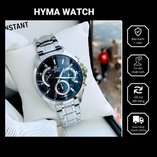 Đồng hồ nam thể thao chính hãng Casio Edifice EFV-580D-1AV Dây thép mặt đen chống nước 100 mét Bảo hành 1 năm Hyma watch
