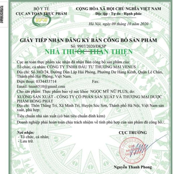 NGỌC MỸ NỮ PLUS – Hỗ trợ cải thiện và giảm các biểu hiện do suy giảm nội tiết tố nữ, làm sáng da, đẹp da