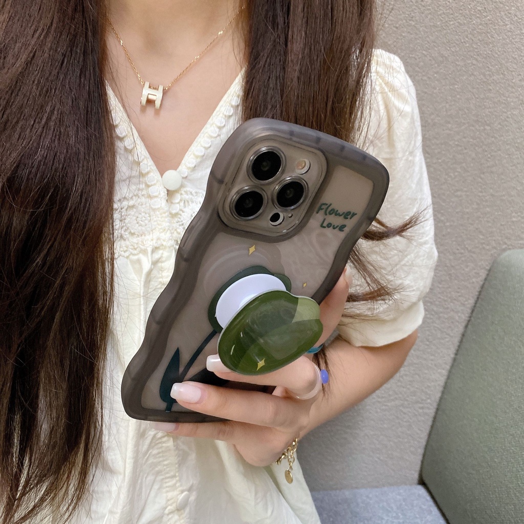 Ốp Điện Thoại Hình Hoa Tulip 3D Chống Sốc Thời Trang Cho iPhone 14 / 13 / 12 / 11 / X / 8 / 7P