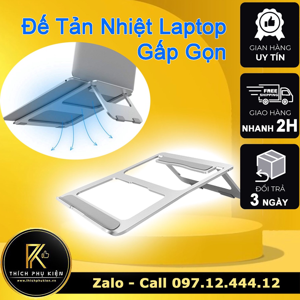Đế Nâng Tản Nhiệt Laptop/Máy Tính bảng Chất Liệu Nhôm Tản Nhiệt Cao Cấp