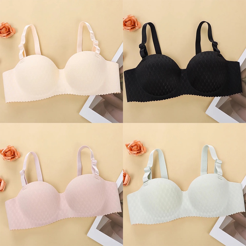 Áo ngực AOWEINISI không gọng cúp 1/2 có đệm mút nâng ngực thoáng khí thời trang quyến rũ dành cho nữ