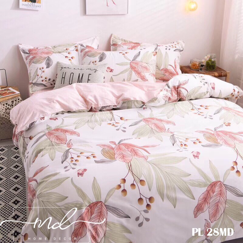 Bộ chăn ga gối , coton poly MD.Decor - Chăn ga gối họa tiết đáng yêu đủ size miễn phí bo chun