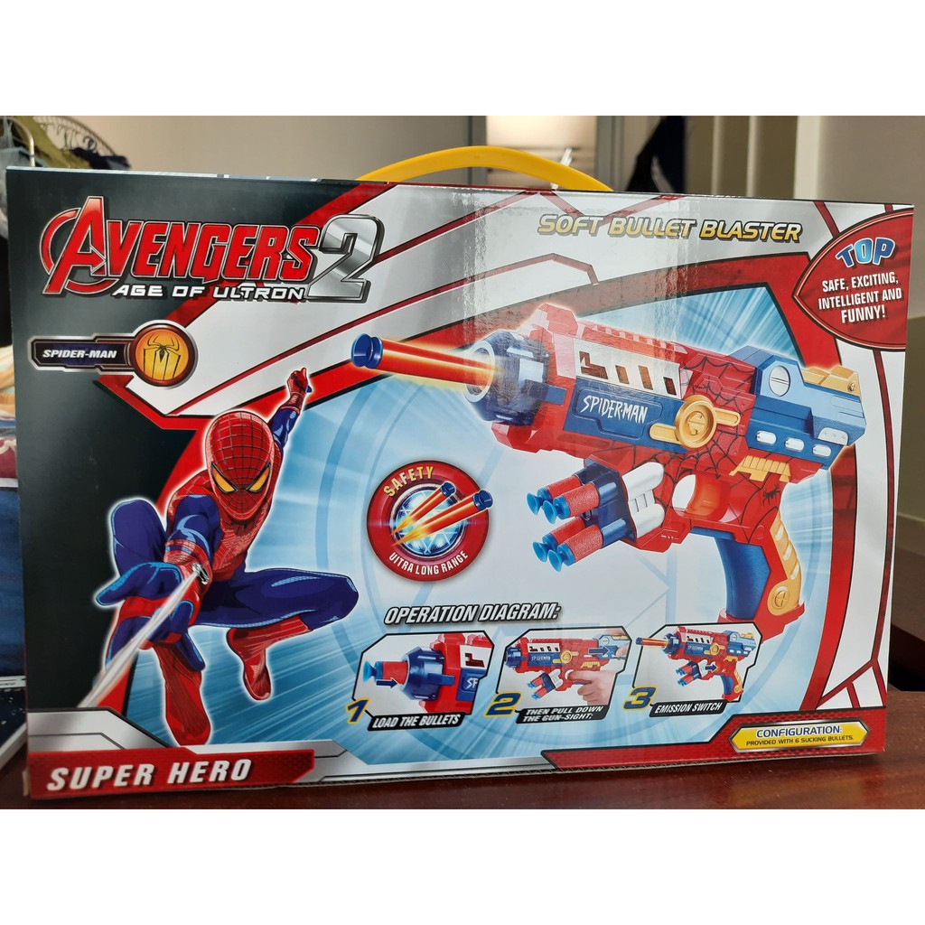 Đồ Chơi Blaster Avengers 4 Mẫu Sung Bắn Đan Xốp Cao Cấp Kiểu Nerf