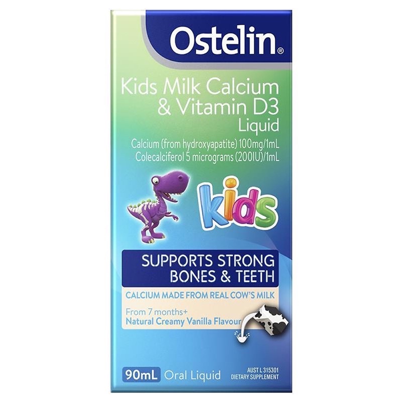 Ostelin Kids Milk Calcium &amp; Vitamin D3 Liquid bổ sung canxi cho trẻ