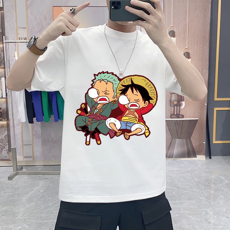 Áo Thun nam nữ from rộng tay lỡ In Hình Sanji D.Ace Luffy Zoro One Piece 2 Mặt Áo Đen Cực Ngầu, Cực Đẹp