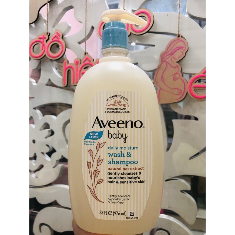 Tắm gội Aveeno bé sơ sinh 976ml