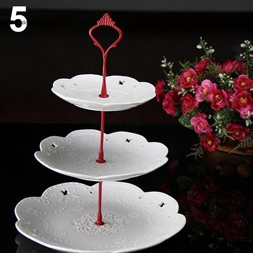 3 Tier Hardware Crown Cake Plate Stand Handle Fitting Wedding Party Table Decor