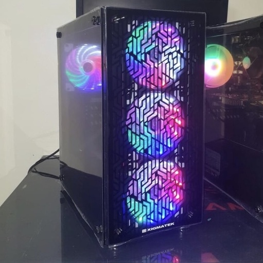 Vỏ Case LED RGB XIGMATEK M-ATX 2 SIDE TEMPERED GLASS siêu đẹp