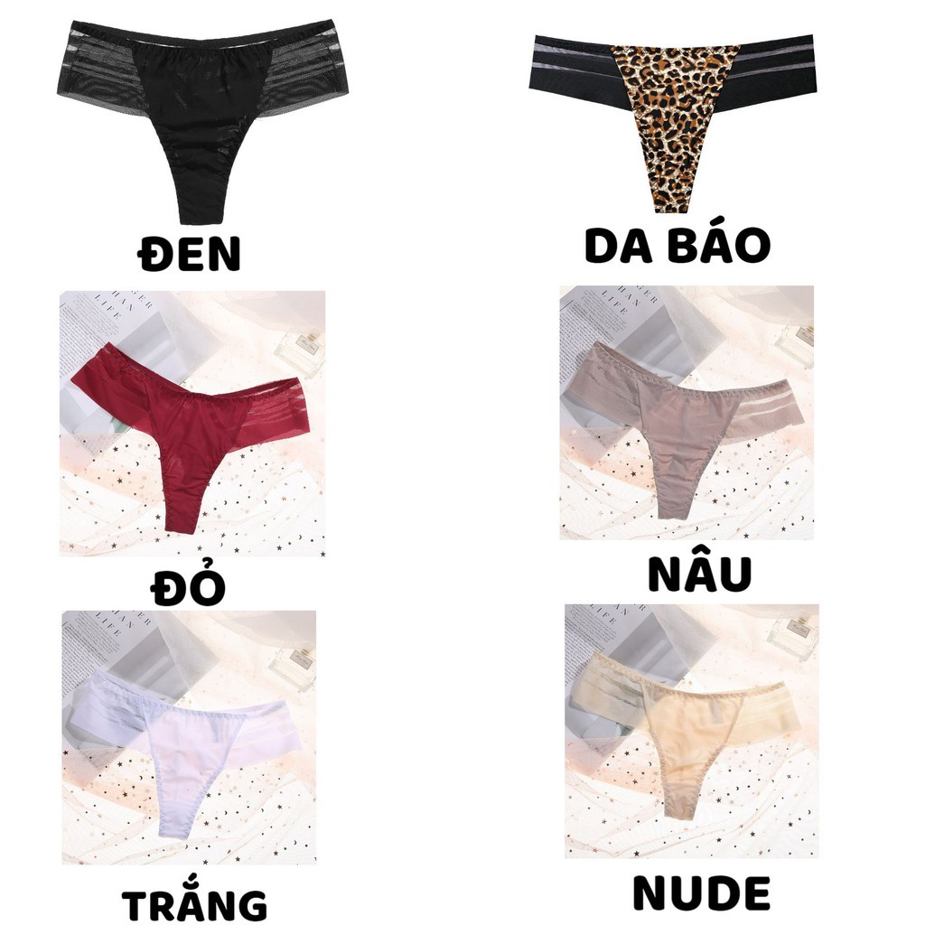 Quần Lót Lọt Khe - Quần Lót Lọt Khe Đúc Su phối hông ren cánh tiên mỏng mát mềm mại quyến rũ mã 6183