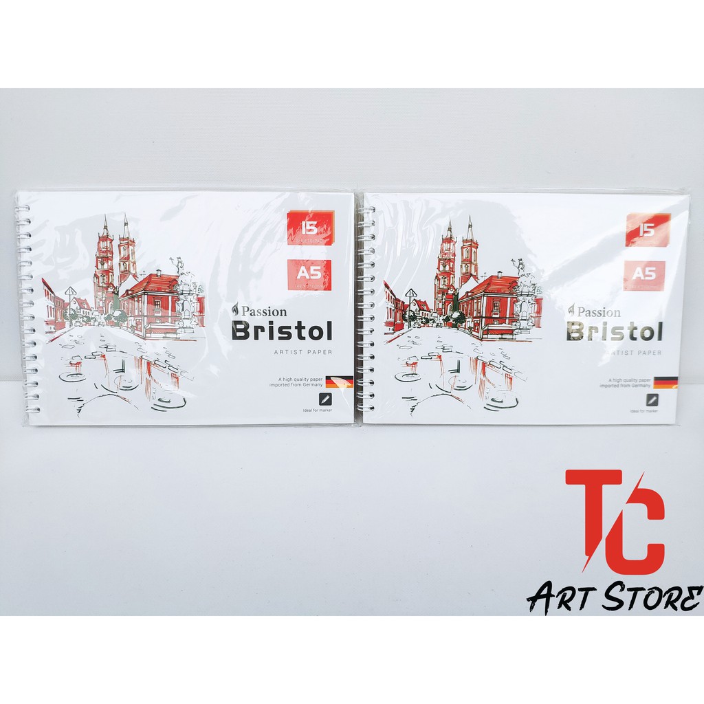 Sổ vẽ PASSION BRISTOL A4/ A5 Định Lượng 300 gsm 15 Tờ