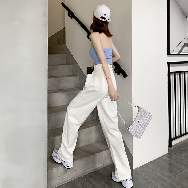 Quần Jeans Nữ Lưng Cao Ống Rộng Thời Trang Hàn Quốc