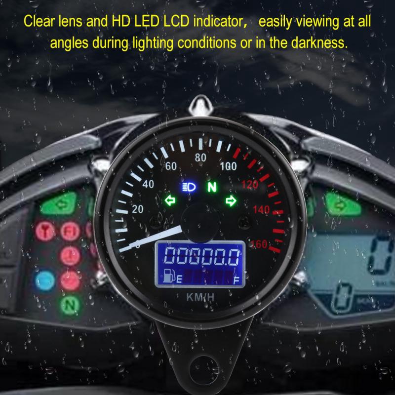 Công tơ mét 0~160KM/H đèn LED điện tử cho xe moto