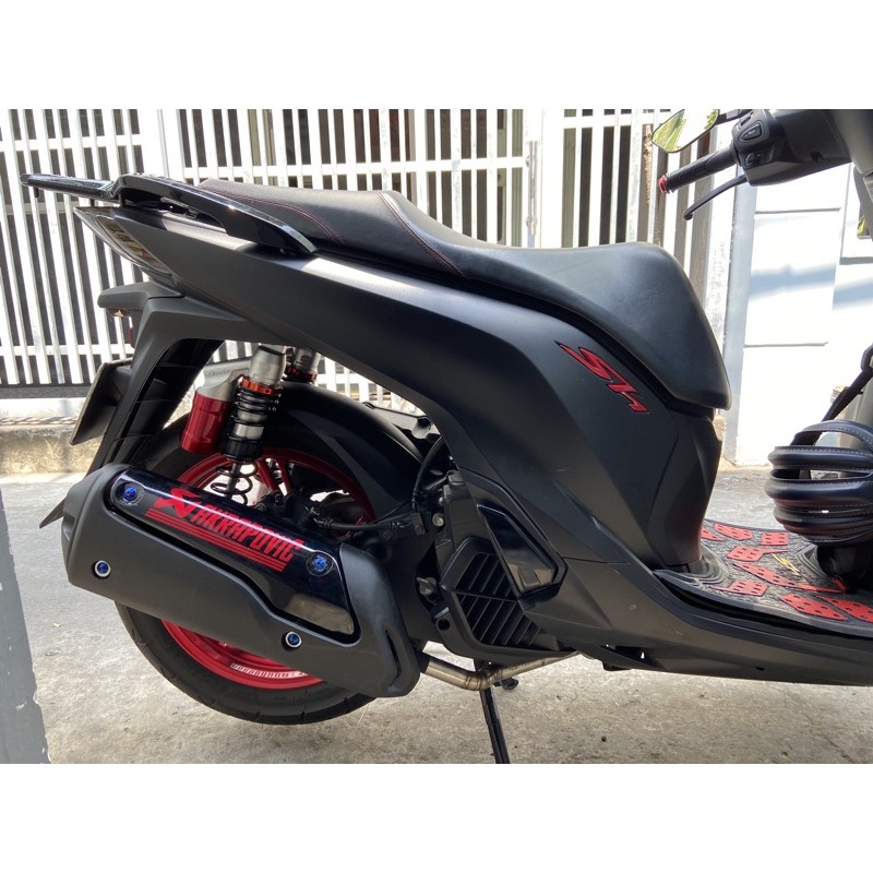 Cổ pô inox 304 khắc sâu cua kiểu gắn pô zin cho AB 125-150/ SHVN / VARIO / Click thái