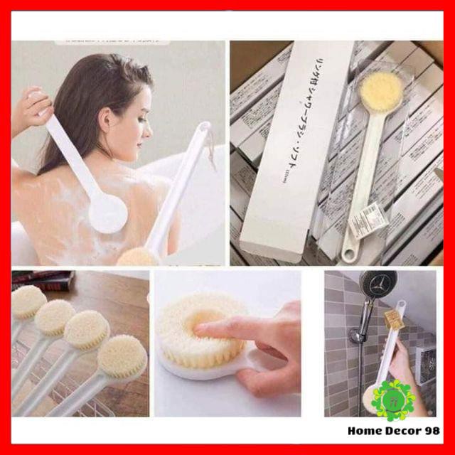 Cọ kỳ lưng Muji xuất Nhật size to lông mềm mịn cọ lưng giúp làm sạch và tẩy da chết massage cho cơ thể một cách dễ dàng