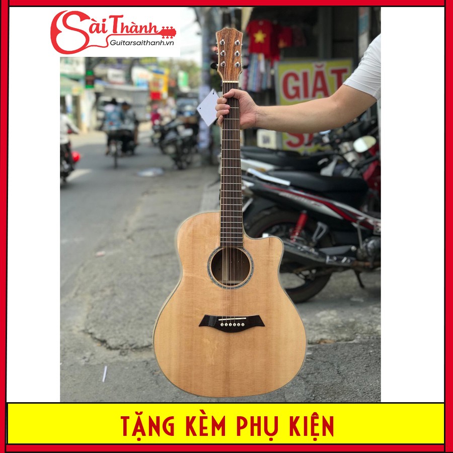 Đàn guitar gỗ điệp nguyên tấm tặng kèm bao da cao cấp