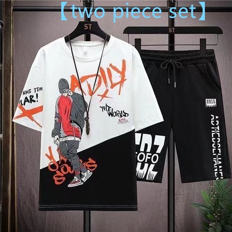 Áo Thun Tay Ngắn Dáng Rộng In Họa Tiết Thời Trang Mùa Hè Cho Nam Size M-5XL