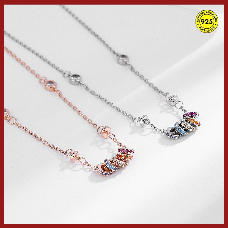 Vòng cổ Mạ Vàng Hồng 18K Kiểu Dáng Mới 925 Thời Trang Cho Nữ