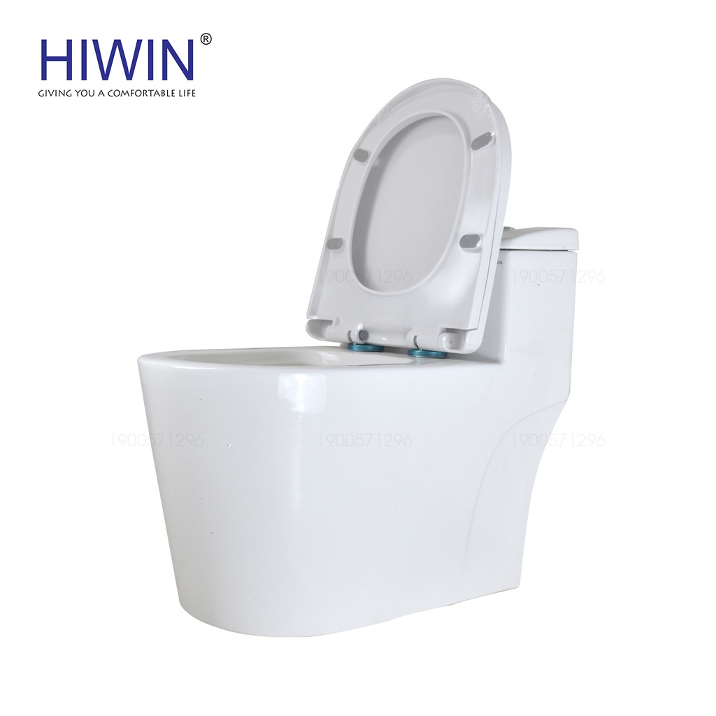 Bồn cầu sứ nguyên khối tráng men chống bám bẩn cao cấp siêu tiết kiệm nước HIWIN MT-2016