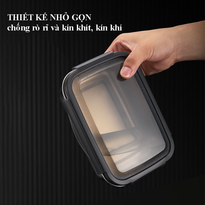 Hộp đựng, hộp cơm inox 304 giữ nhiệt cứng bền sang trọng nhiều kích thước - LOKING