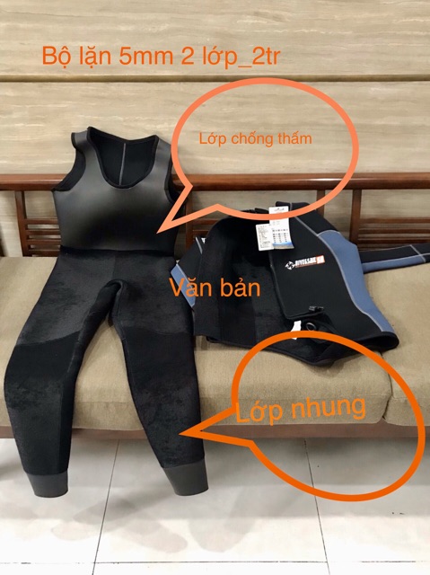 [ Có ảnh Thật và feedback khách]  Đồ lặn nam chuyên nghiệp chất cao su neoprene dày 5mm, bảo vệ cơ thể dưới nước