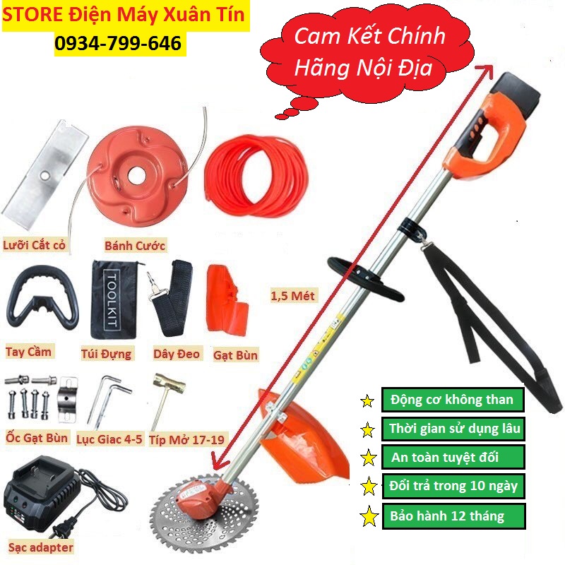 Máy cắt cỏ chạy pin MAKITA 18vol.động cơ không chổi  than..chính hãng