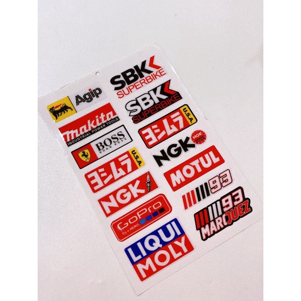 Tem nổi LIQUI NGK GOPRO MOTUL cao cấp dán xe máy, ô tô, mũ bảo hiểm chống thấm nước, chống bay màu