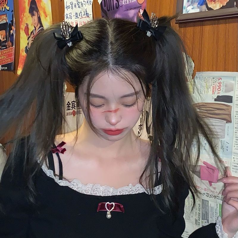 Kẹp Tóc Hình Nơ Phong Cách Halloween Dễ Thương Cho Bé Gái