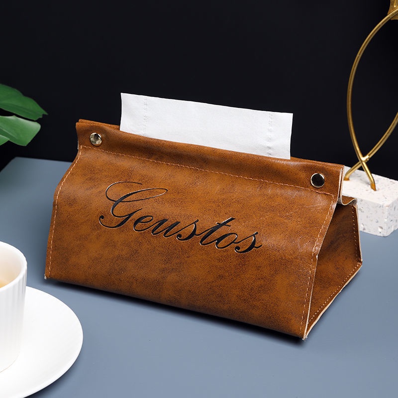 Hộp Đựng Khăn Giấy Giả Da Cao Cấp Phong Cách Bắc Âu