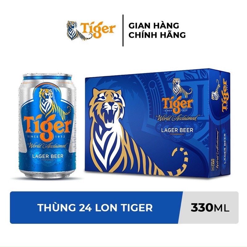 HỎA TỐC HCM Thùng 24 lon bia Tiger 330ml/lon