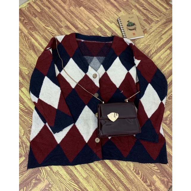 Cadigan hoạ tiết tuyển Hàn ảnh thật trải sàn shop chụp | BigBuy360 - bigbuy360.vn