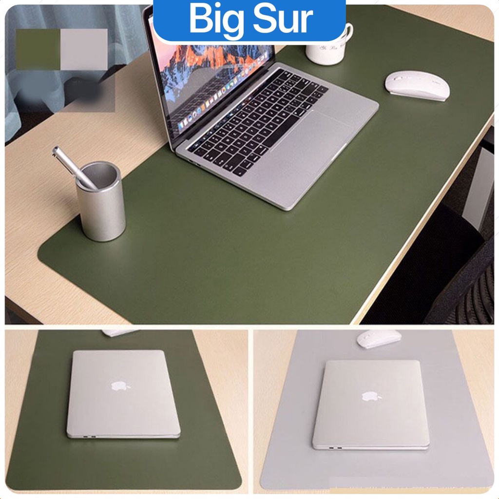 [Mẫu Mới Bo Viền] Miếng Lót Bàn Làm Việc DeskPad Da Cỡ Lớn Kiêm Bàn Di Chuột Máy Tính Mouse Pad Chống Nước Cao Cấp
