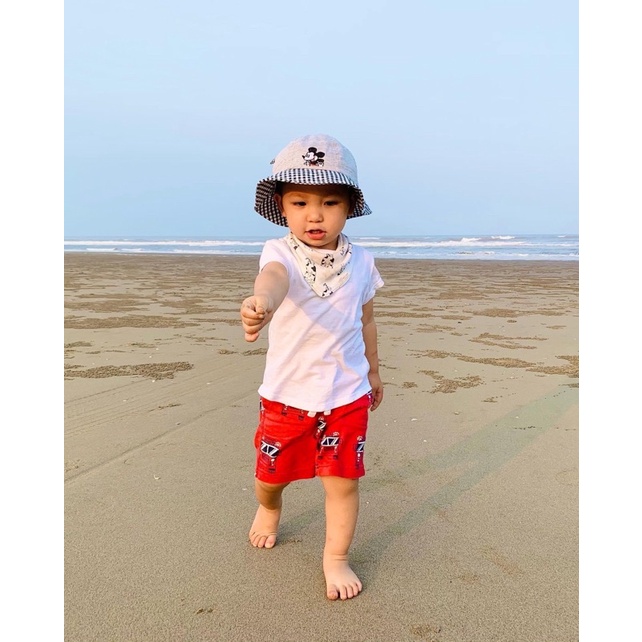 Quần short quần đùi bé trai Kids đỏ hoạ tiết ô tô siêu đỉnh size 1-5 Year satsunkid