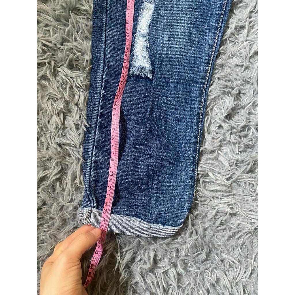 XẢ LỖ Quần Baggy Jeans Lưng Cao Rách Cá Tính Hot