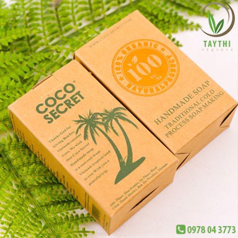 Xà bông dừa thiên nhiên coco - secret [ 100gr ] lành tính, phù hợp với mọi loại da