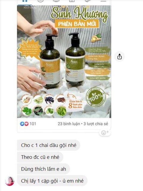 Mới Cặp Gội Ủ Gừng Sinh Khương Sam Natural