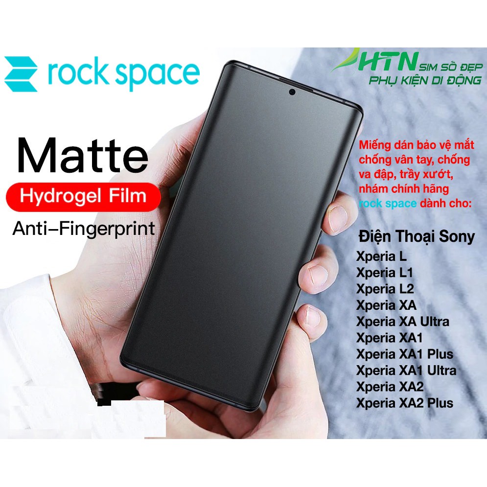 Miếng dán màn hình điện thoại Sony Xperia L L1 L2 XA XA1 XA2 C4 Plus Ultra chống vân tay, nhám matte chính hãng Rock