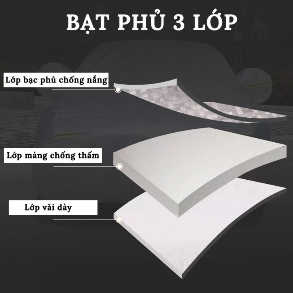 Bạt phủ xe hơi, bạt phủ xe ô tô 4 chỗ, bạt che xe ô tô, bạt phủ xe ô tô 5 chỗ, trùm xe ô tô tráng nhôm cao cấp