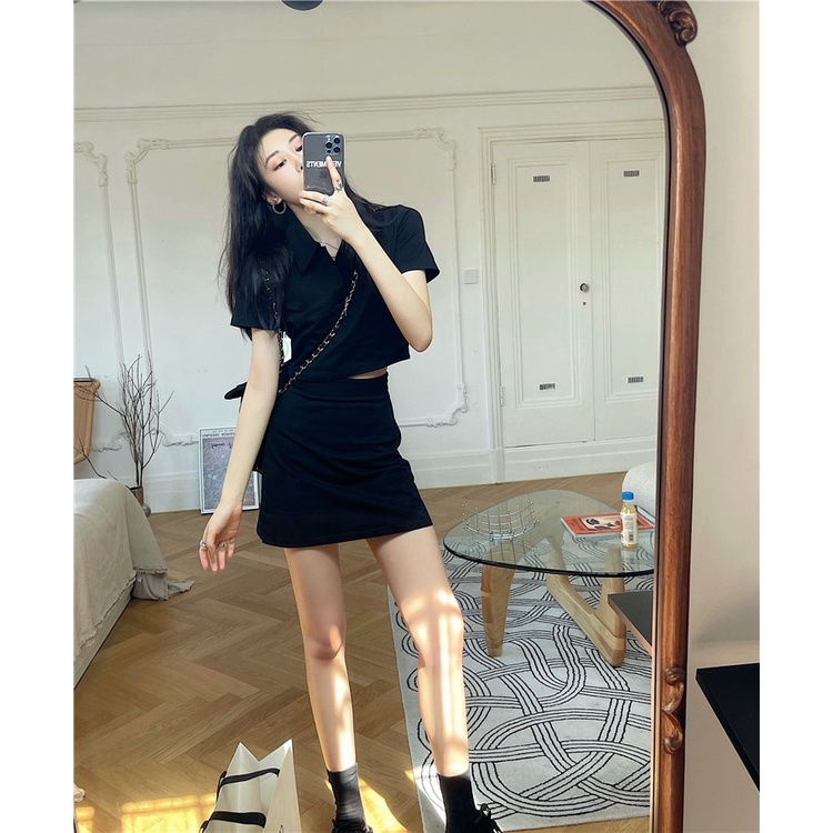 Áo Croptop Polo Hồng Đậm Amellia Nữ  Cổ Vải Cotton Co Giãn Thoáng Mát Croptop ngắn tay thun đẹp ( APL02 )