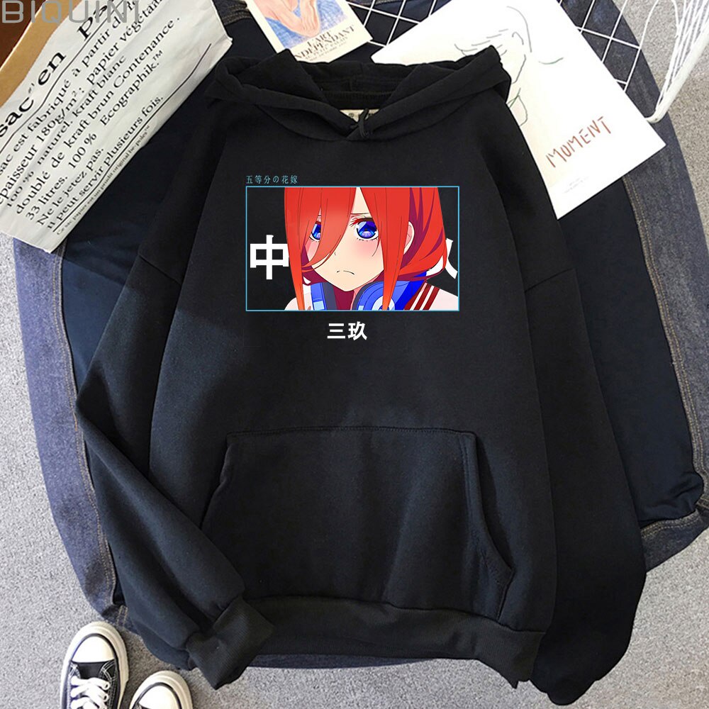 Áo Hoodie Ngoại Cỡ In Hình Anime Miku The Quintessential Quintuplets Mặc Hàng Ngày Phong Cách Harajuku Đường Phố Thường Ngày Cho Nam Và Nữ
