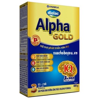 Sữa bột dielac Alpha Gold 3 hộp giấy 400g