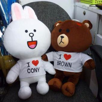Gấu đôi Brown-cony mặc áo size 40 ( 2 con như ảnh )